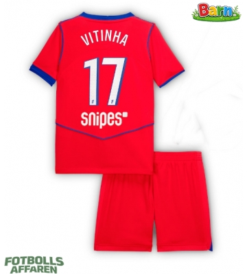 Paris Saint-Germain Vitinha #17 Tredjeställ Barn 2025-26 Kortärmad (+ Korta byxor)